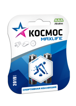 Алкалиновые батарейки ААА (2 шт) Космос MAXLIFE Алкалиновые батарейки ААА (2 шт) Космос MAXLIFE