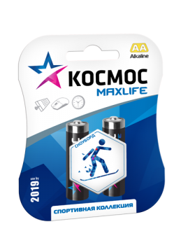 Алкалиновые батарейки АА (2 шт) Космос MAXLIFE Алкалиновые батарейки АА (2 шт) Космос MAXLIFE