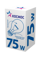 Лампа накаливания КОСМОС Е27 75 Вт
