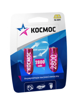 Аккумулятор NiMH КОСМОС АА 1.2v HR6(2800mAh)