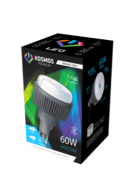 Промышленная светодиодная лампа KOSMOS PREMIUM 60Вт 4500К E40/E27 в коробке
