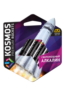 Алкалиновые батарейки KOSMOS ROCKETS АА