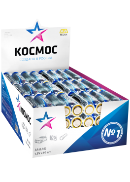 Алкалиновые батарейки КОСМОС АА в коробке