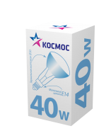 Лампа накаливания рефлекторная КОСМОС Е14 40 Вт