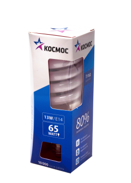 Энергосберегающая лампа КОСМОС тип SPC T2 13Вт 4000K E14