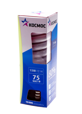 Энергосберегающая лампа КОСМОС тип SPC T2 15Вт 2700K E14